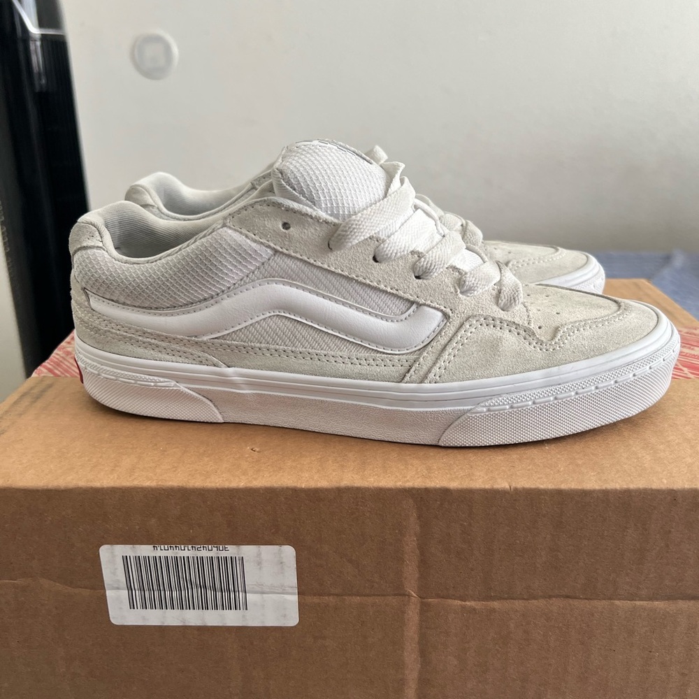 Old School Vans White Suede In Women’s